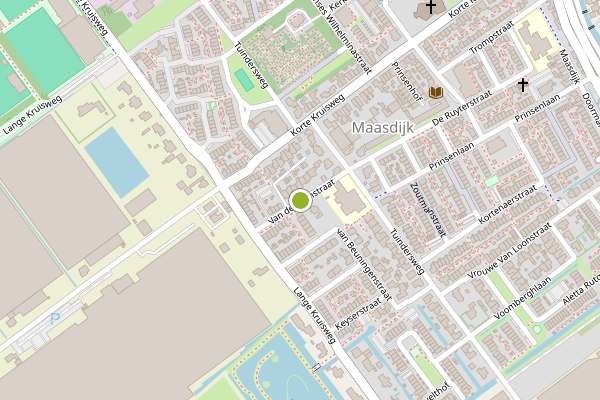 Ambulance-melding op Van den Rijnstraat, Maasdijk op 9 juni, kaart-overzicht