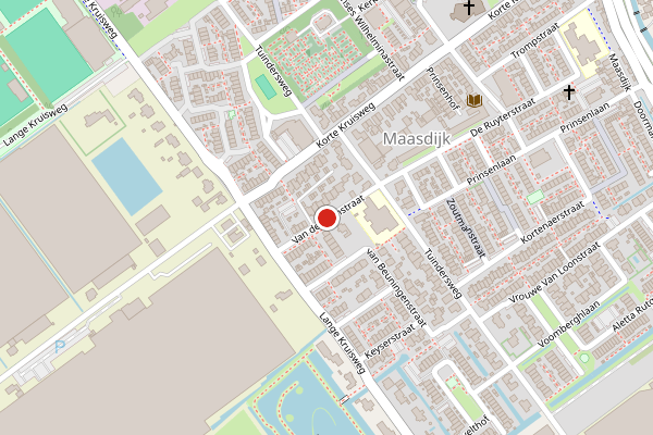 Brandweer-melding op Van den Rijnstraat, Maasdijk op 9 juni, kaart-overzicht