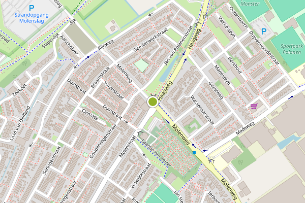 Ambulance-melding op Molenweg, Monster op 10 juni, kaart-overzicht