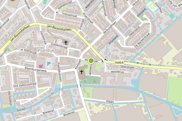 Ambulance-melding op Voorstraat, Poeldijk op 11 juni, kaart-overzicht