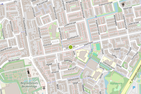 Ambulance-melding op Eikenlaan, 's-Gravenzande op 11 juni, kaart-overzicht