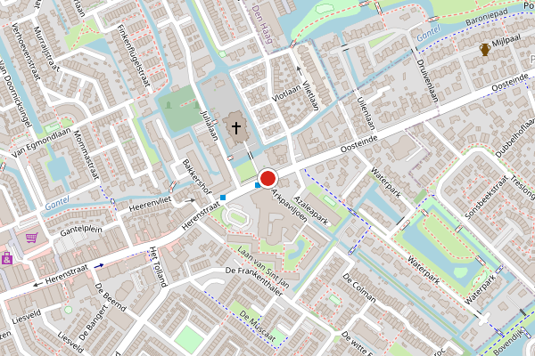 Brandweer-melding op Herenstraat, Wateringen op 12 juni, kaart-overzicht