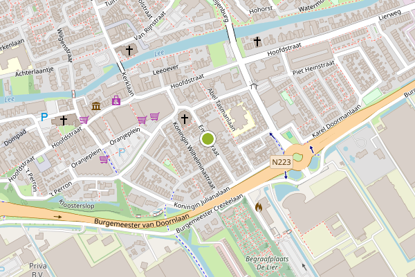 Ambulance-melding op Emmastraat, De Lier op 14 juni, kaart-overzicht