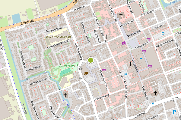 Ambulance-melding op Zandeveltplein, 's-Gravenzande op 15 juni, kaart-overzicht