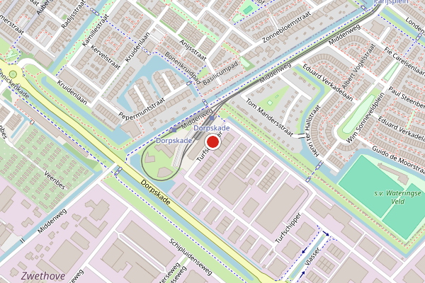 Brandweer-melding op Turfschipper, Wateringen op 15 juni, kaart-overzicht