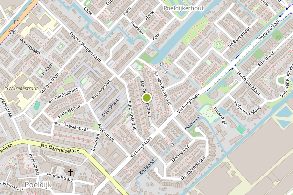 Ambulance-melding op Jan Olierookstraat, Poeldijk op 14 juni, kaart-overzicht