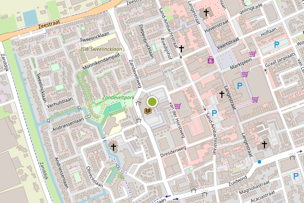 Ambulance-melding op Zandeveltplein, 's-Gravenzande op 4 mei, kaart-overzicht