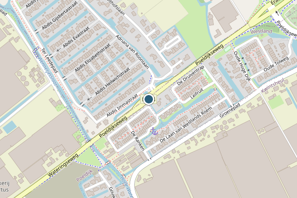 Politie-melding op Poeldijkseweg, Wateringen op 4 mei, kaart-overzicht