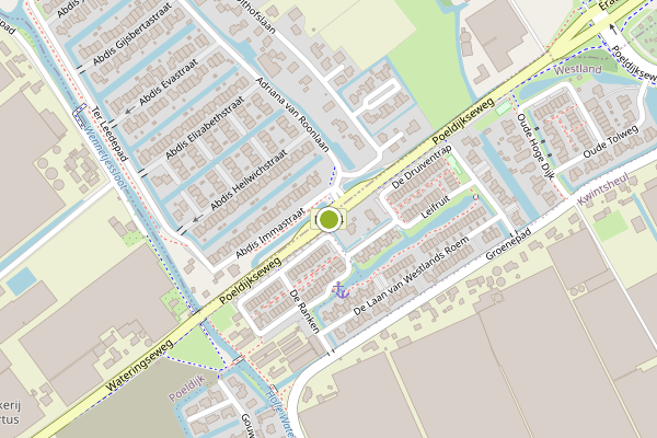 Ambulance-melding op Poeldijkseweg, Wateringen op 4 mei, kaart-overzicht