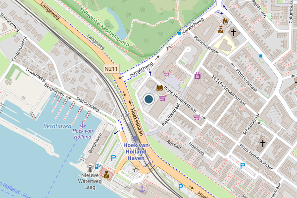Politie-melding op Pastoor Onderwaterhof, Hoek van Holland op 15 juni, kaart-overzicht