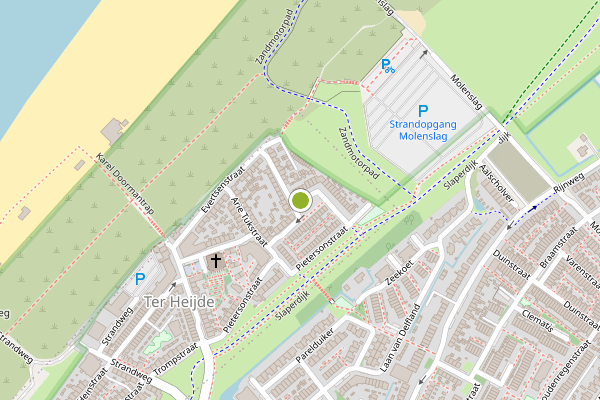 Ambulance-melding op Van Speykstraat, Ter Heijde op 16 juni, kaart-overzicht