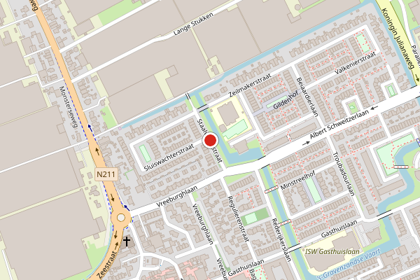 Brandweer-melding op Staalvisserstraat, 's-Gravenzande op 17 juni, kaart-overzicht
