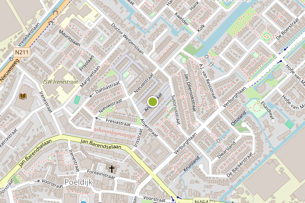 Ambulance-melding op Anjerstraat, Poeldijk op 17 juni, kaart-overzicht