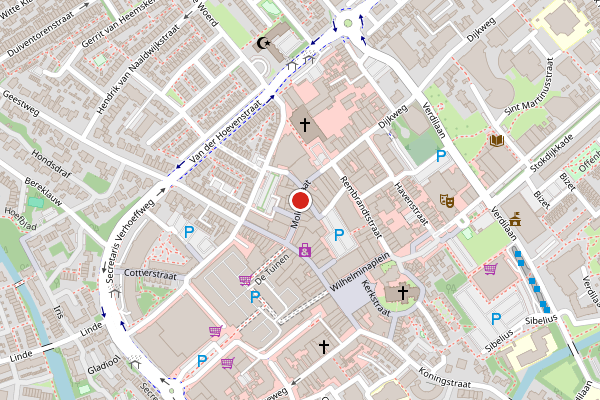 Brandweer-melding op Molenstraat, Naaldwijk op 17 juni, kaart-overzicht