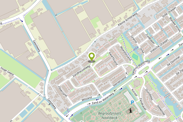 Ambulance-melding op Zandheuvelweg, Naaldwijk op 4 mei, kaart-overzicht