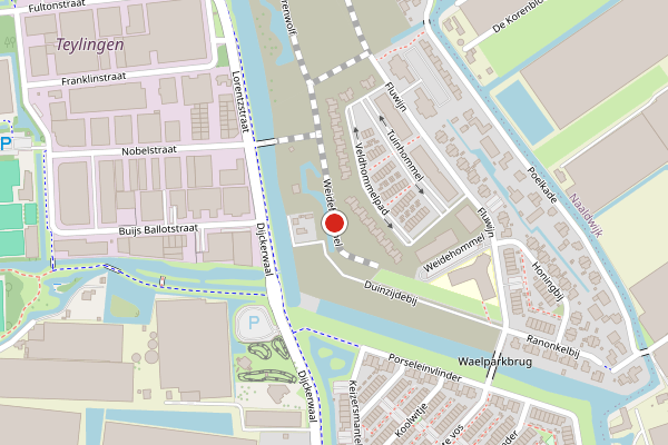 Brandweer-melding op Weidehommel, 's-Gravenzande op 18 juni, kaart-overzicht