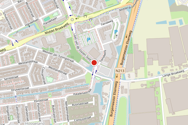 Brandweer-melding op Laan van de Glazen Stad, Naaldwijk op 19 juni, kaart-overzicht