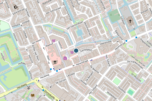 Politie-melding op Gantelplein, Wateringen op 5 mei, kaart-overzicht