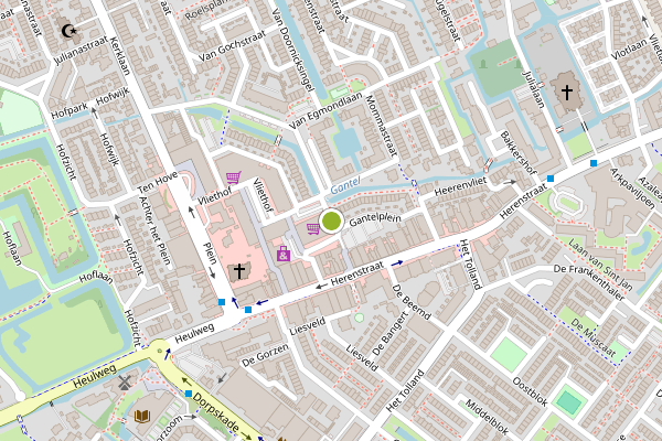 Ambulance-melding op Gantelplein, Wateringen op 5 mei, kaart-overzicht
