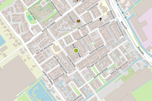 Ambulance-melding op Zoutmanstraat, Maasdijk op 20 juni, kaart-overzicht