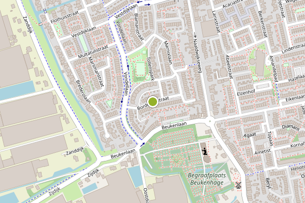 Ambulance-melding op Bordewijkstraat, 's-Gravenzande op 20 juni, kaart-overzicht