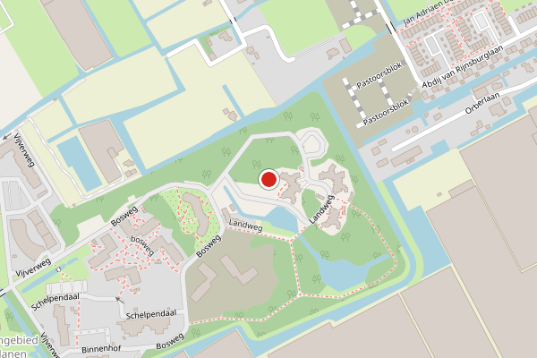 Brandweer-melding op Landweg, Monster op 21 juni, kaart-overzicht