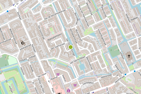 Ambulance-melding op Van Doornicksingel, Wateringen op 29 april, kaart-overzicht