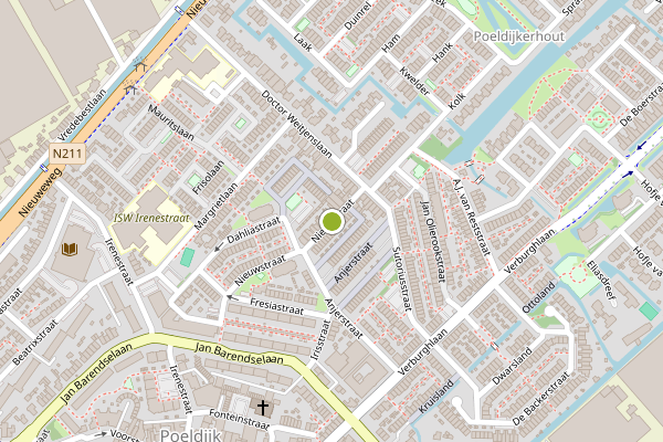 Ambulance-melding op Nieuwstraat, Poeldijk op 27 april, kaart-overzicht