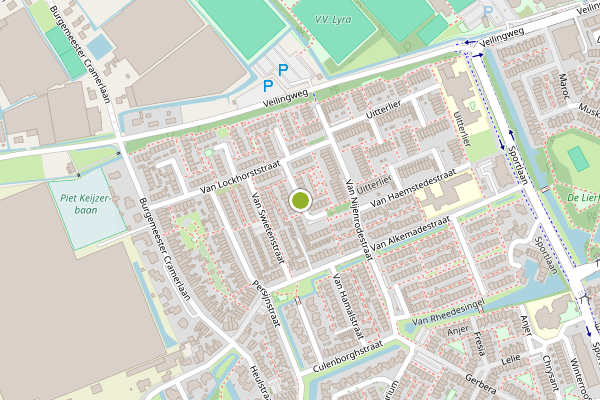 Ambulance-melding op van Dijckstraat, De Lier op 28 april, kaart-overzicht