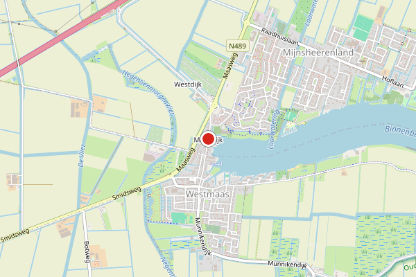 Brandweer-melding op Maasdijk op 29 april, kaart-overzicht
