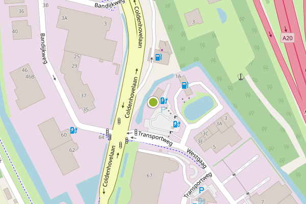 Ambulance-melding op Transportweg, Maasdijk op 15 april, kaart-overzicht