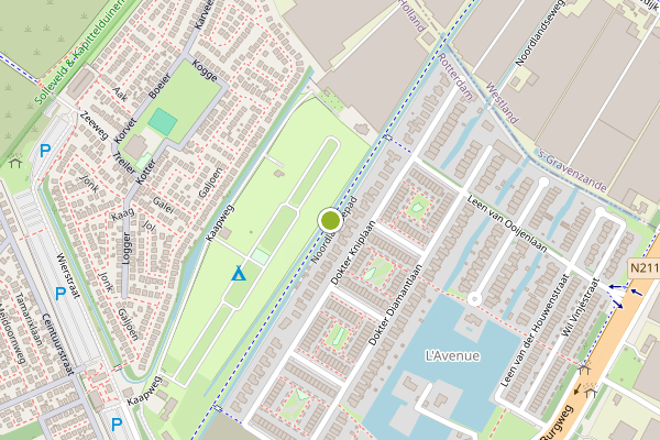 Ambulance-melding op Noordlandsepad, Hoek van Holland op 25 juni, kaart-overzicht
