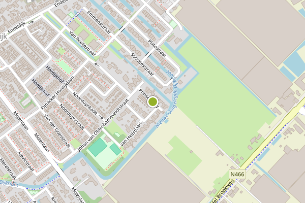 Ambulance-melding op Prinsenland, Honselersdijk op 27 juni, kaart-overzicht