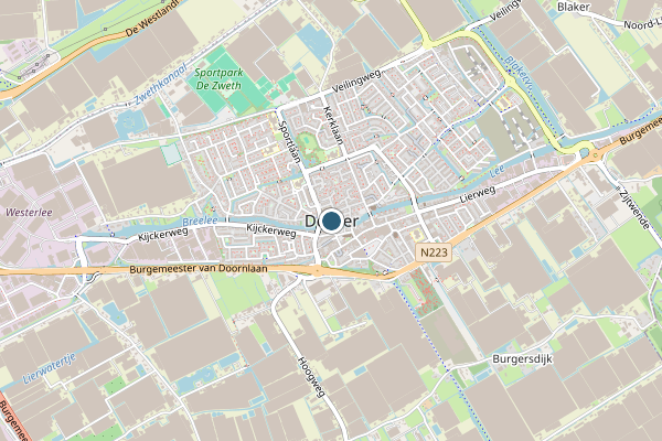 Politie-melding op De Lier op 27 juni, kaart-overzicht