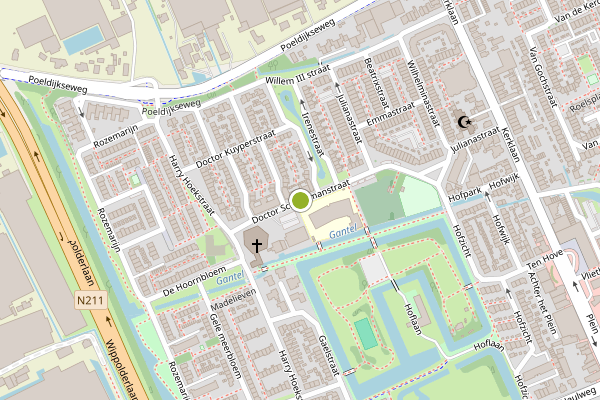 Ambulance-melding op Dr Schaepmanstraat, Wateringen op 27 juni, kaart-overzicht