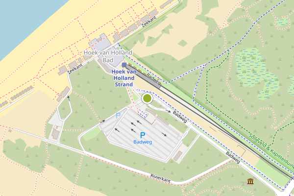Ambulance-melding op Badweg, Hoek van Holland op 27 juni, kaart-overzicht